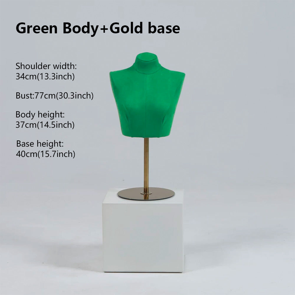 Suede Bust Mannequin for Lingerie Display - Handcrafted Matte Finish Display Prop