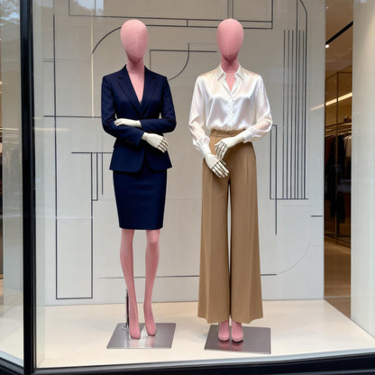 JELIMATE Pink Suede Female Mannequin - Bridal Boutique Wedding Dress Display