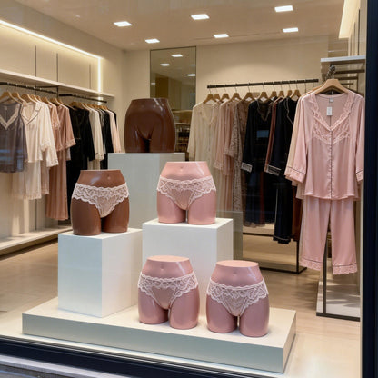 JELIMATE Female Mannequin Butt Form, Women's Half Body Shorts Display