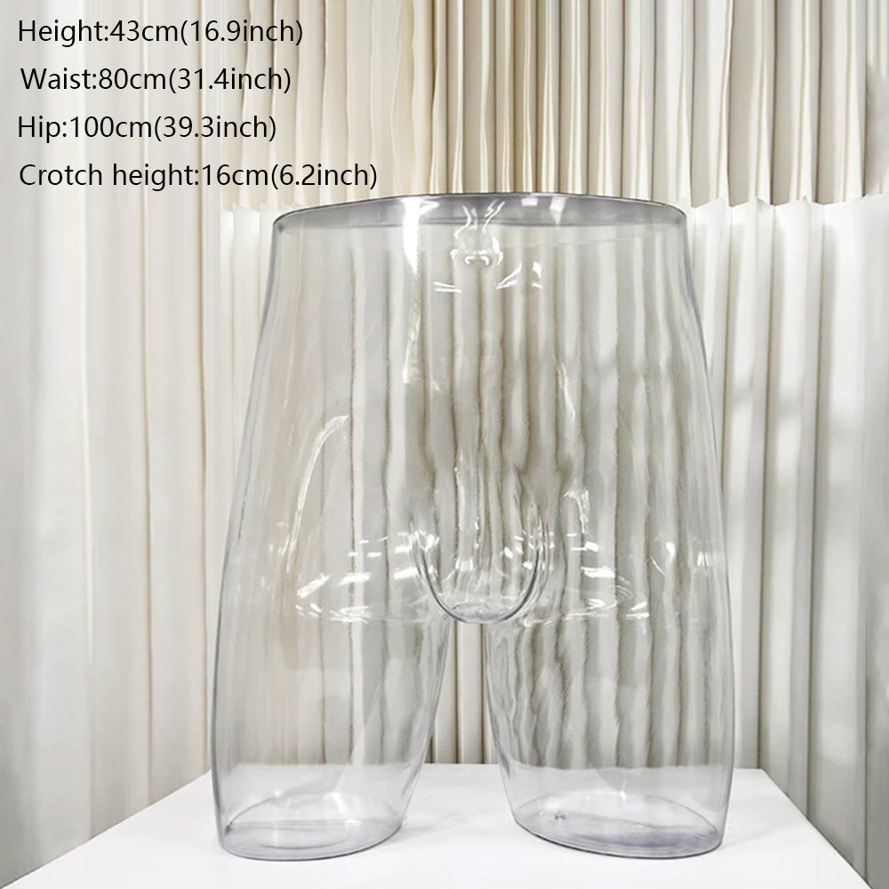 JELIMATE Transparent Hip Mannequin Male Female Underwear Bikini Swimwear Display