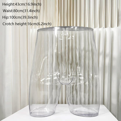 JELIMATE Transparent Hip Mannequin Male Female Underwear Bikini Swimwear Display