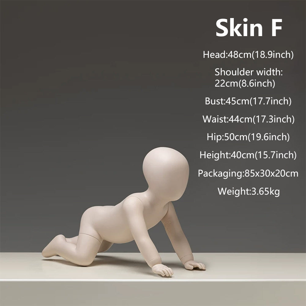 JELIMATE Baby & Toddler Mannequin Full Body Fiberglass | 11 Poses | Ages 6M-3Y