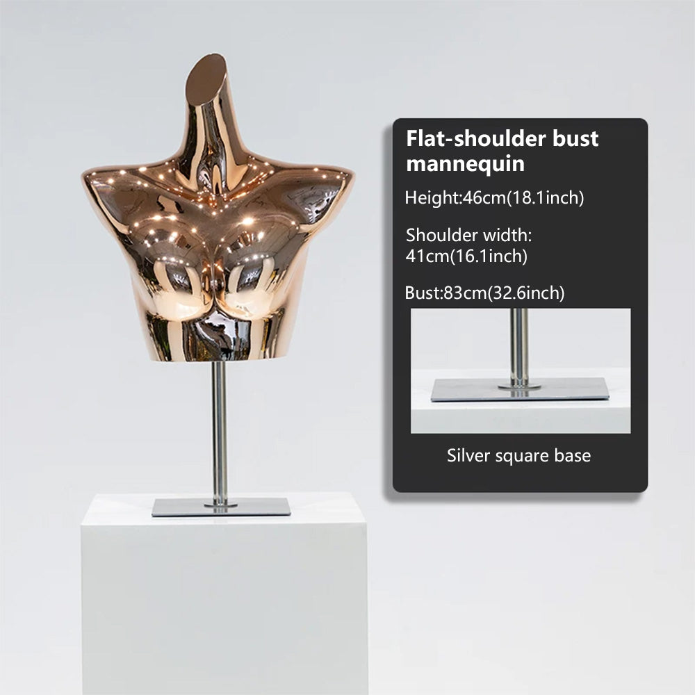 JELIMATE Electroplated Rose Gold Lingerie Mannequin | Bust Butt Form for Underwear Bikini