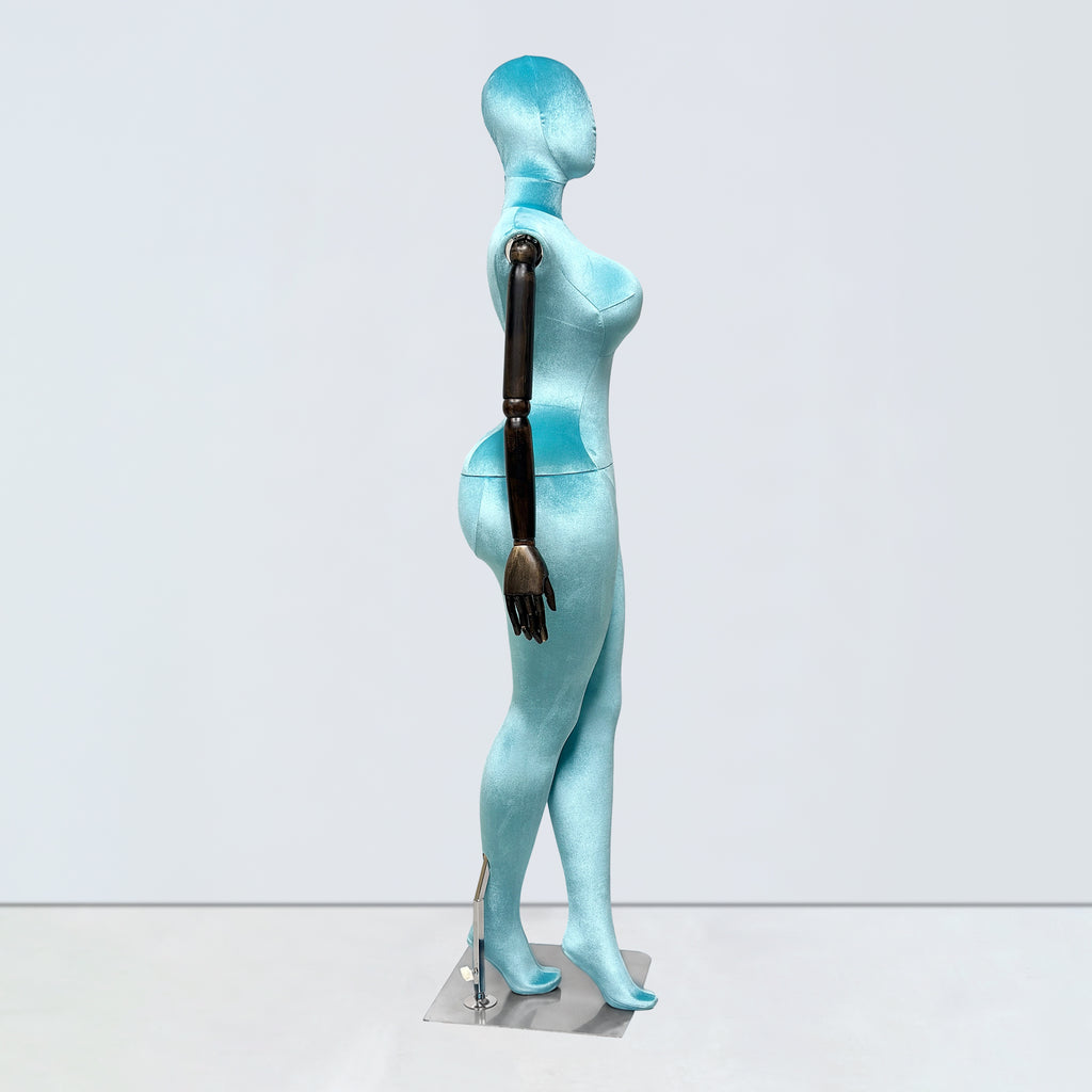 JELIMATE Plus Size Velvet Female Mannequin | Curvy Hourglass Full Body Display Form