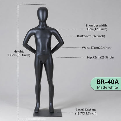 JELIMATE Kids Sport Full Body Mannequin | Athletic Children Clothing Display Form for Ages 2–12