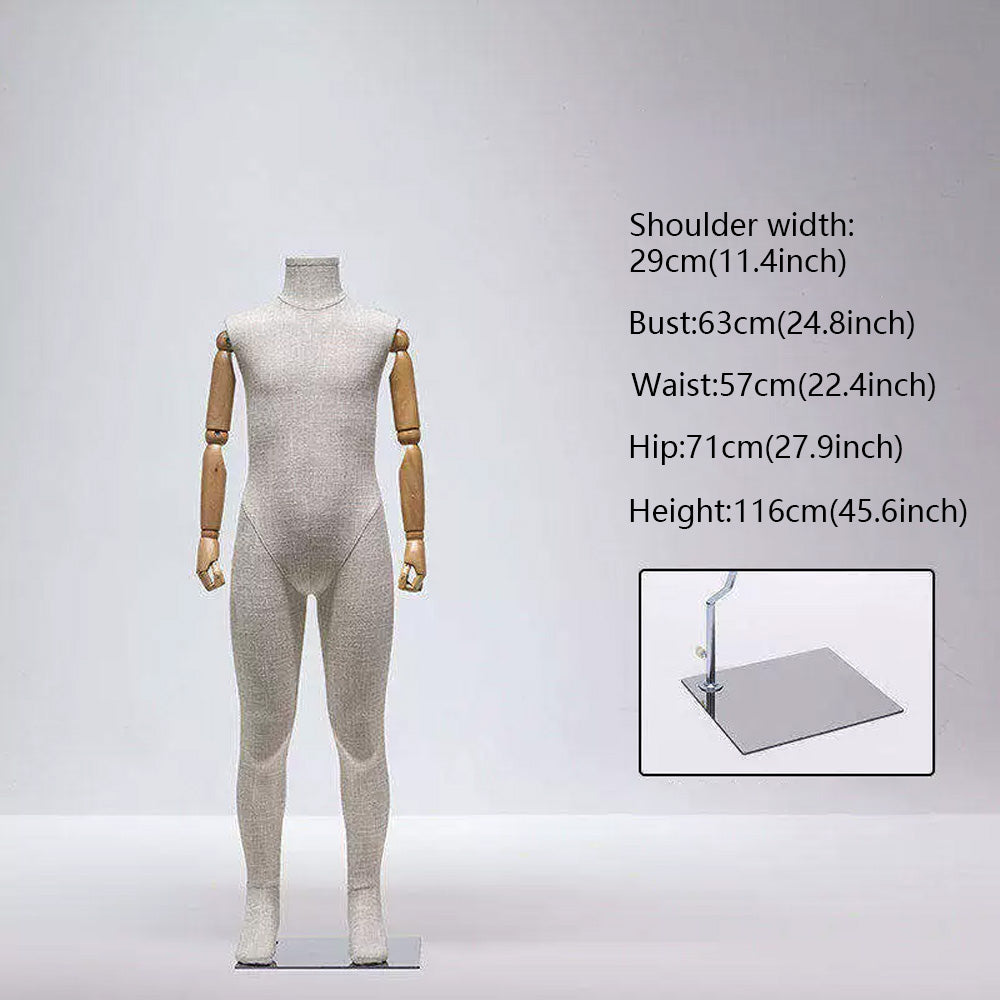 JELIMATE Fabric Full Body Child Mannequin | Kids Clothing Display Form for Retail Store Ages 3-11