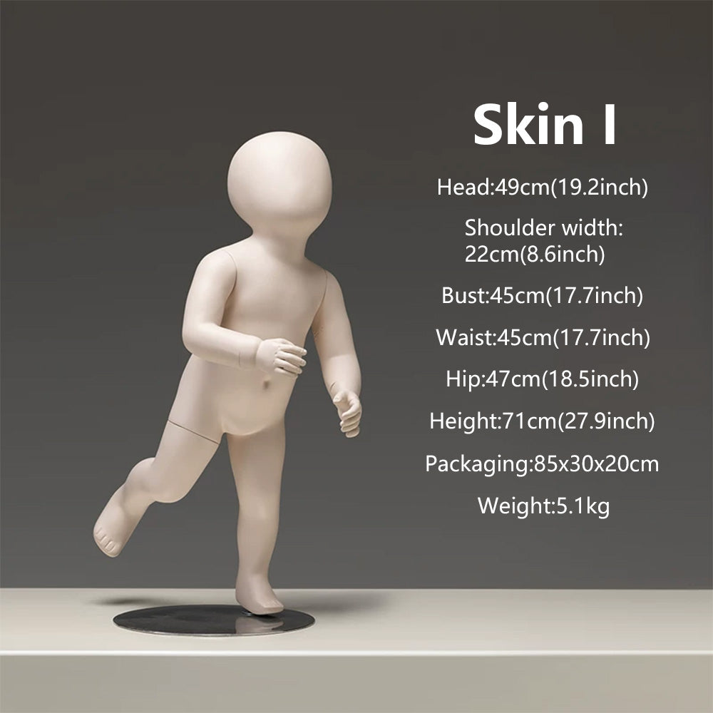 JELIMATE Baby & Toddler Mannequin Full Body Fiberglass | 11 Poses | Ages 6M-3Y