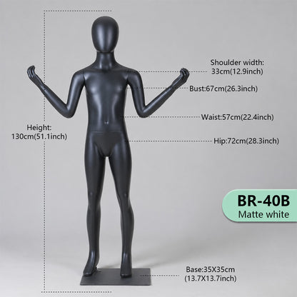 JELIMATE Kids Sport Full Body Mannequin | Athletic Children Clothing Display Form for Ages 2–12