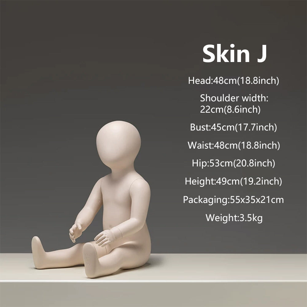 JELIMATE Baby & Toddler Mannequin Full Body Fiberglass | 11 Poses | Ages 6M-3Y