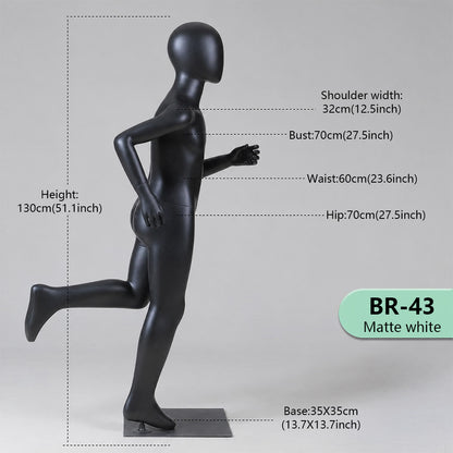 JELIMATE Kids Sport Full Body Mannequin | Athletic Children Clothing Display Form for Ages 2–12