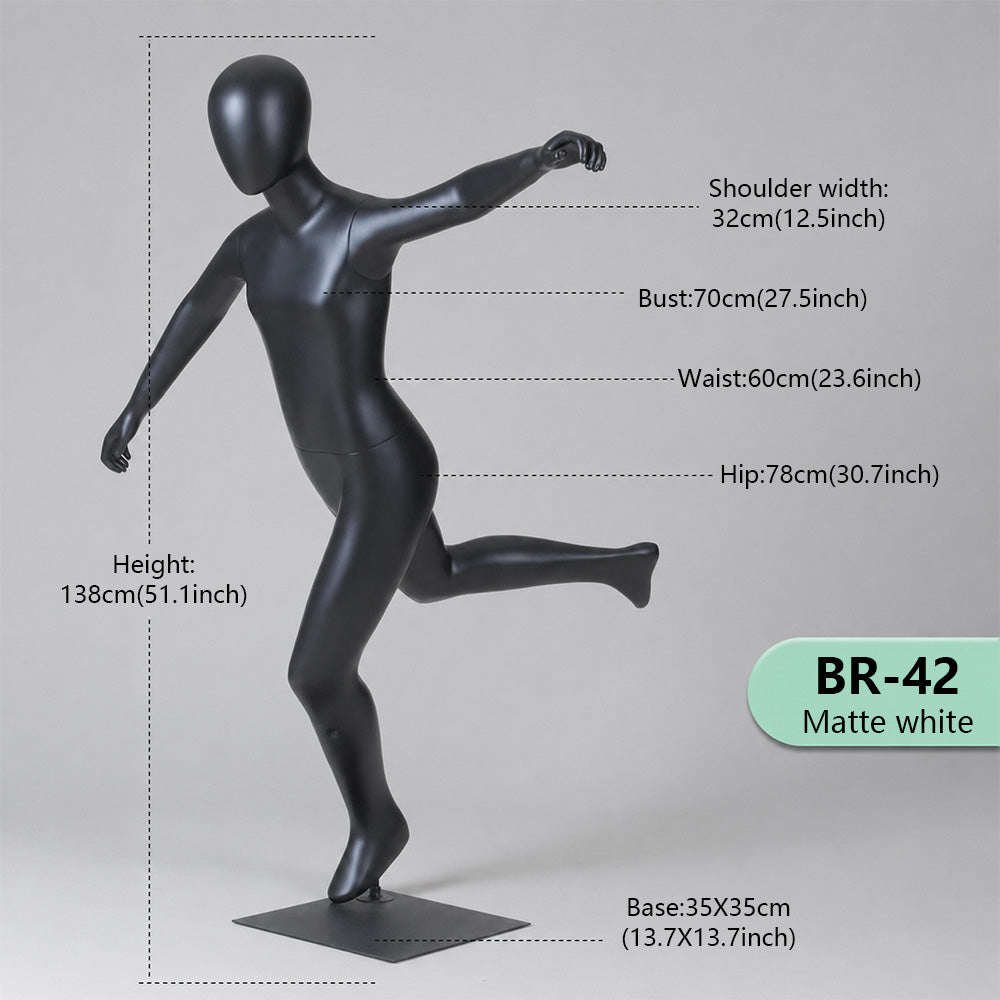 JELIMATE Kids Sport Full Body Mannequin | Athletic Children Clothing Display Form for Ages 2–12
