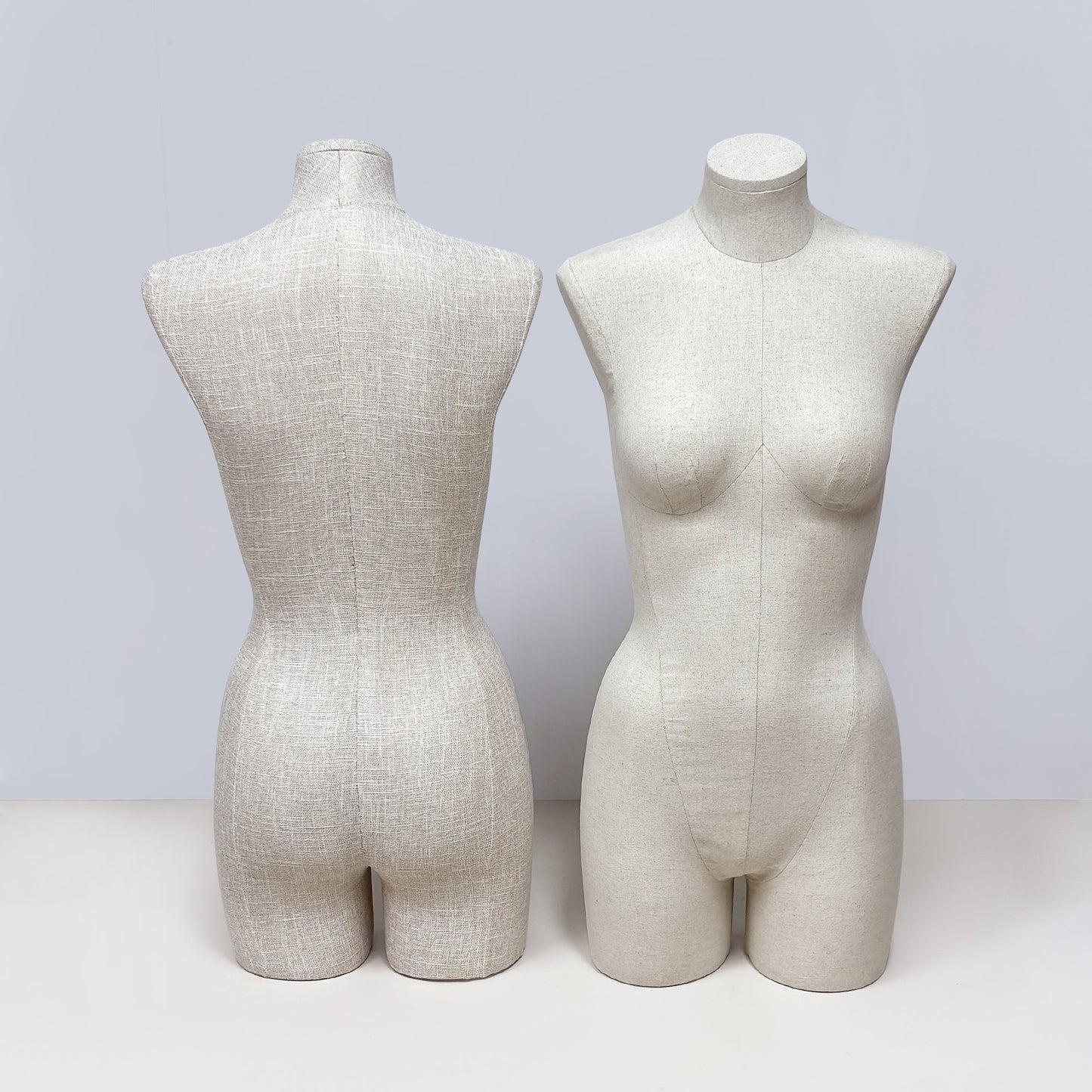 JELIMATE Half Body Mannequin Torso, Linen Dress Form for Lingerie Underwear Display