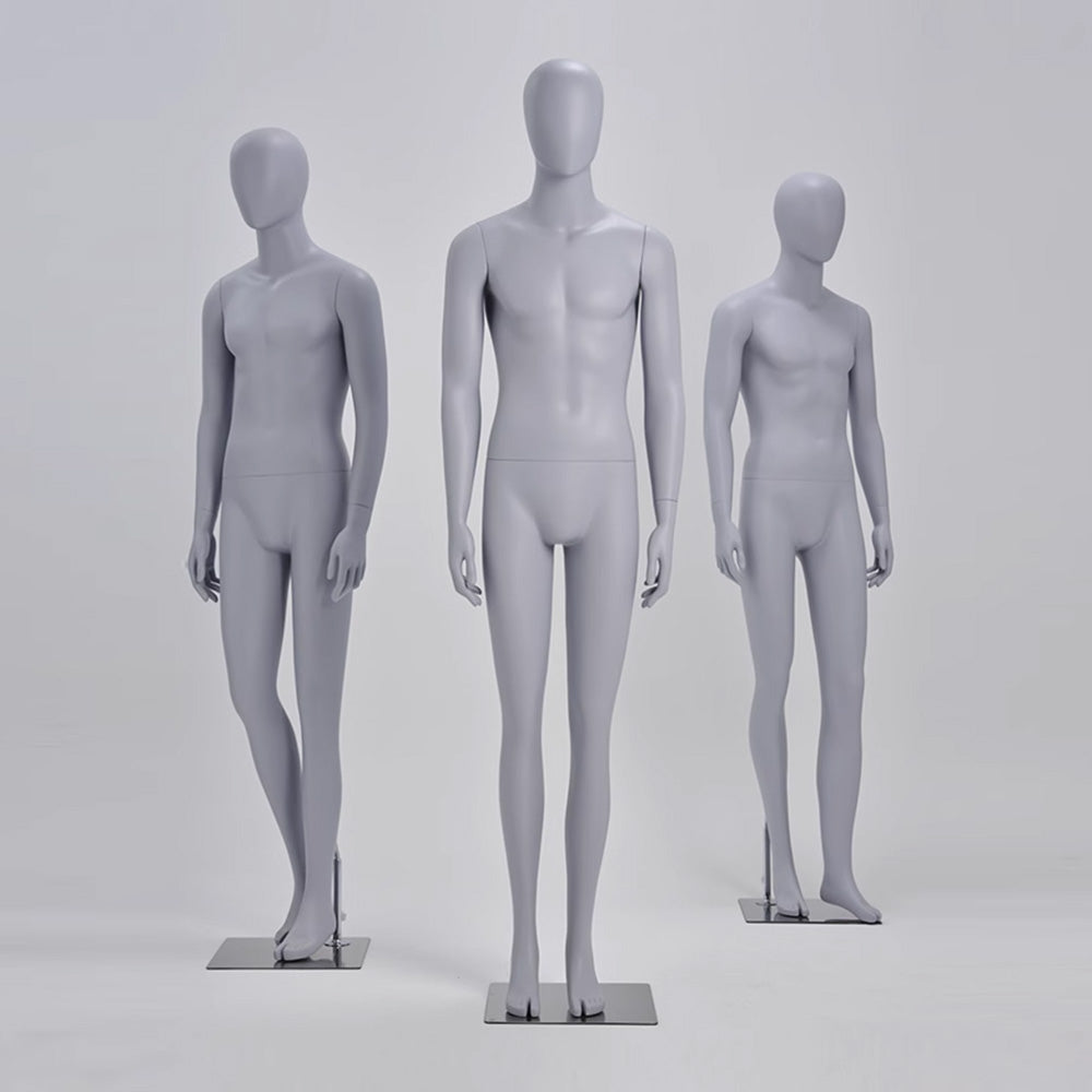 Jelimate Realistic Male Full Body Mannequin Dress Form,Grey Male Full Body Model Fiberglass Sport Mannequin,Garment Shop Window Display Male Suit Mannequin,Men Clothing Store Clothing Display Mannequin