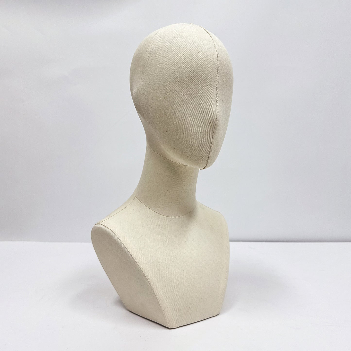 JELIMATE Linen Mannequin Head for Wigs Hats Jewelry Display | Wig Head Stand