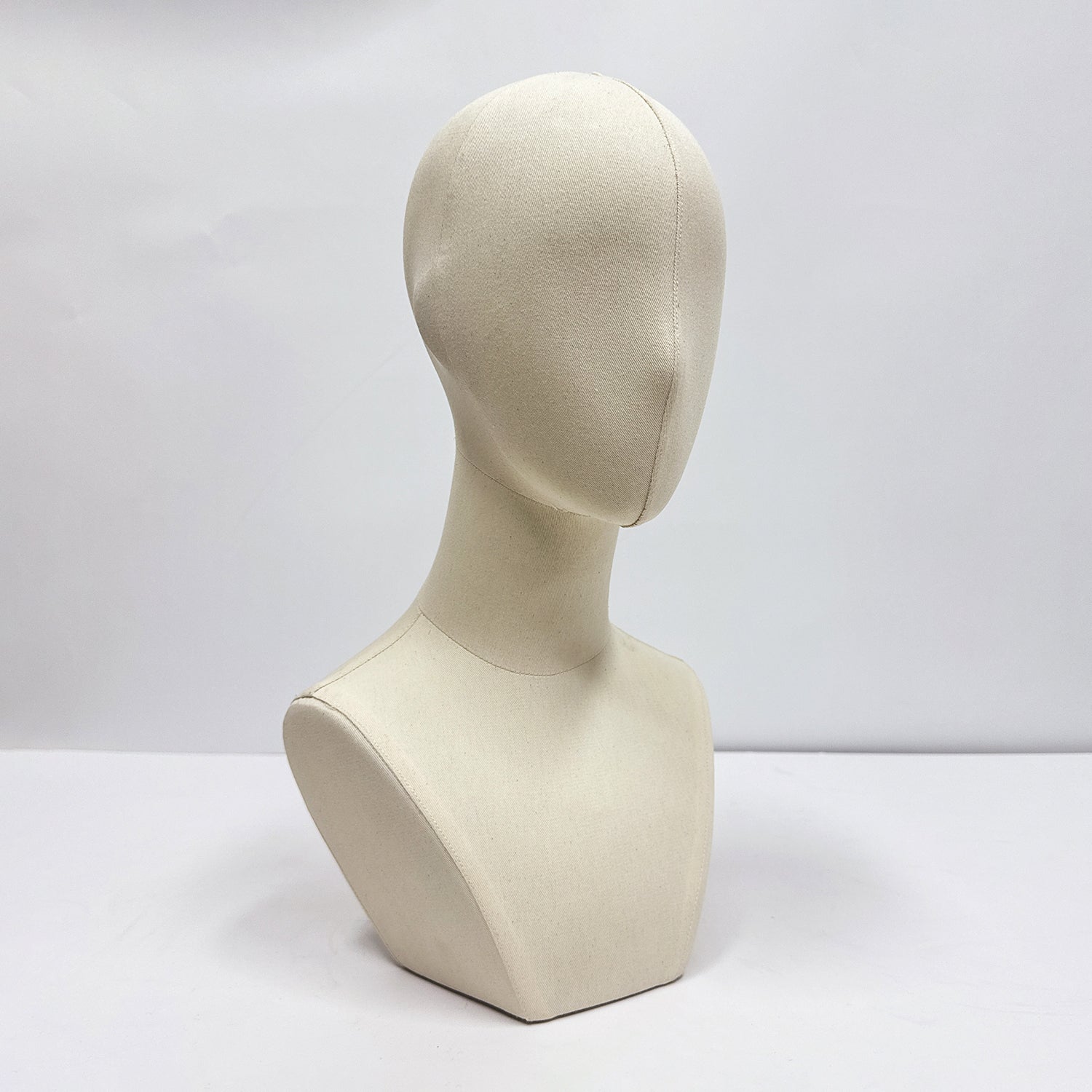 JELIMATE Linen Mannequin Head for Wigs Hats Jewelry Display | Wig Head Stand