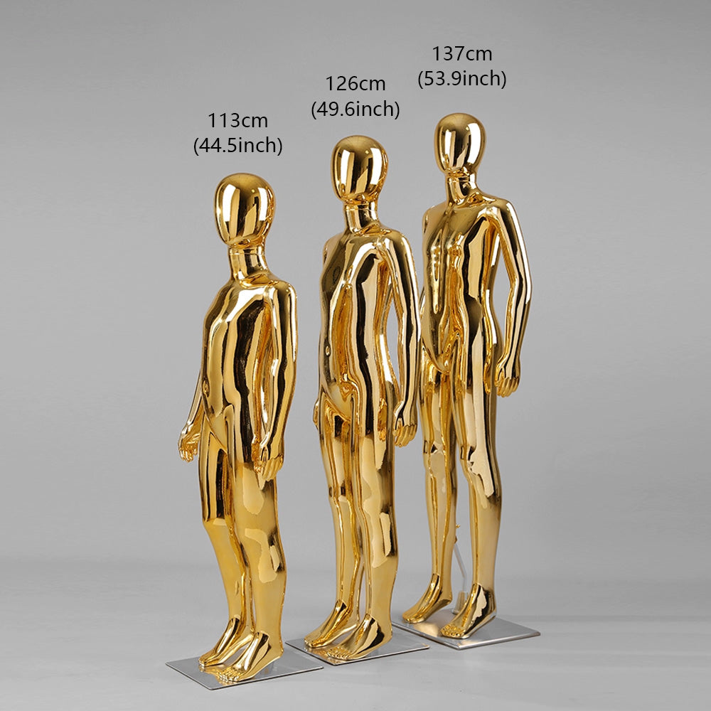 Jelimate JE-0207 Luxury Gold & Silver Electroplated Full Body Kid Mannequin