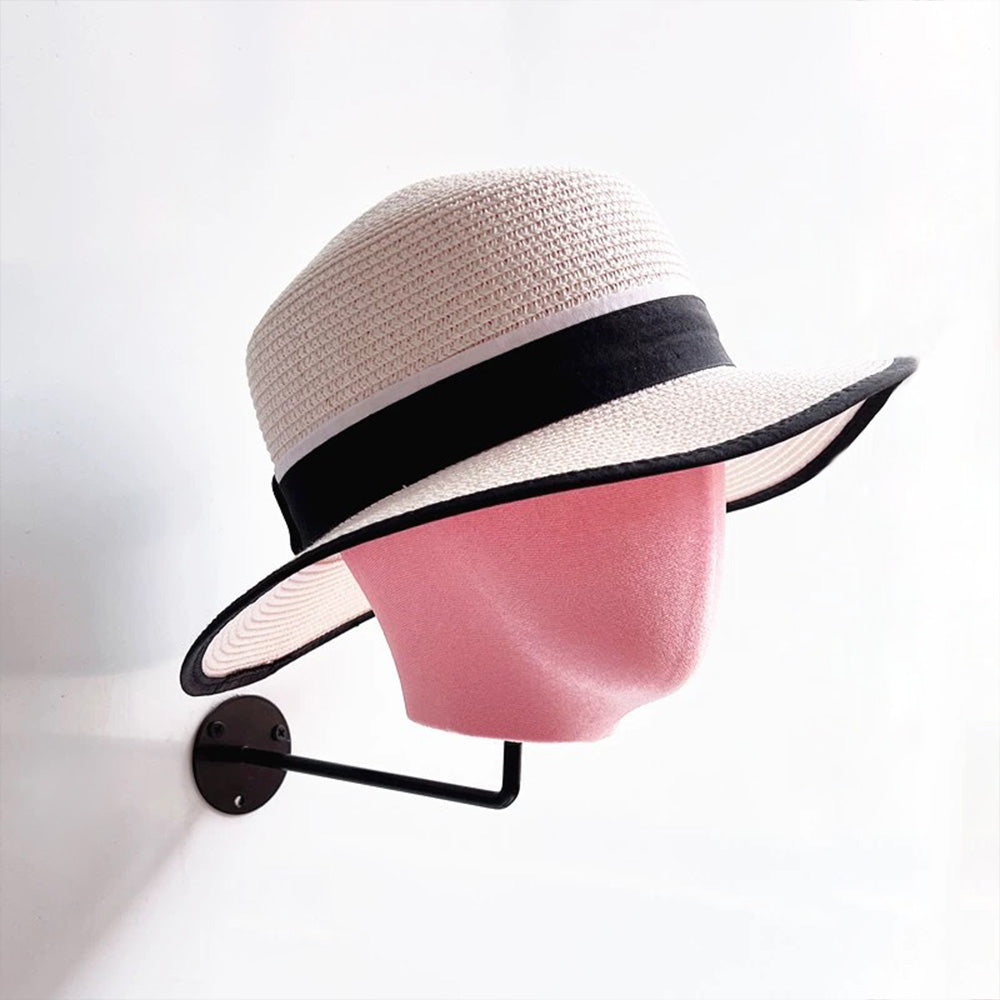 Jelimate Wall Mounted Mannequin Head,Linen/Velvet Mannequin Head With Hanging Base,Hat Display Head Mannequin,Wig Display Stand Manikin Head,Store Display Mannequin Head Stand JMH01