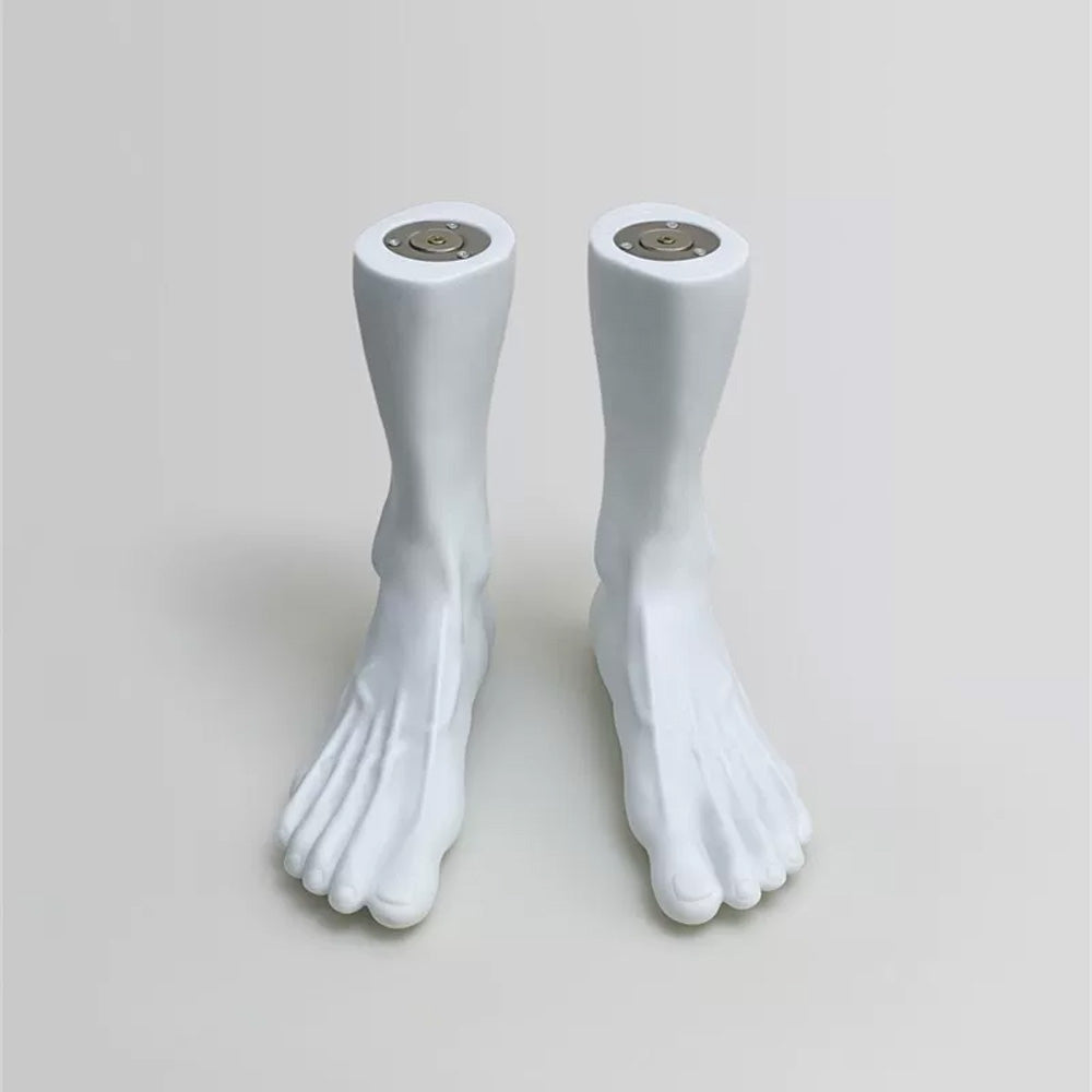 JELIMATE Male Foot Mannequin US Size 10, PVC Shoe Sock Display Model, 1 Pair