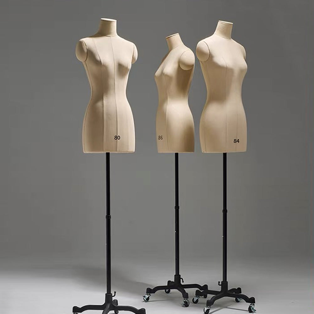 Jelimate Half Body Female Tailor Mannequin Torso Dressmaker Dummy for Pattern Draping Clothing Mannequin Dress Form For Sewing Women Fashion Design Mannequins Can Custom Logo