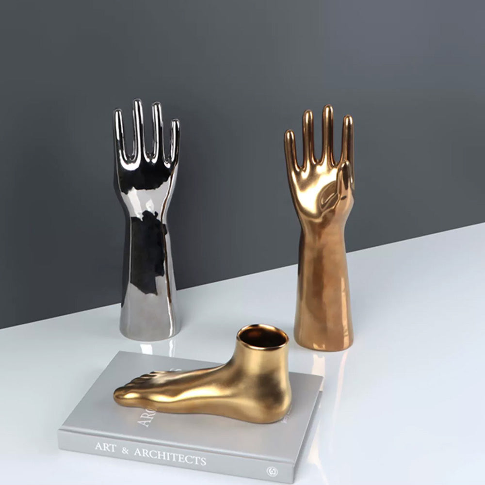 Luxury Plated Mannequin Hand & Foot Display Stand - Gold/Silver Jewelry Display Form