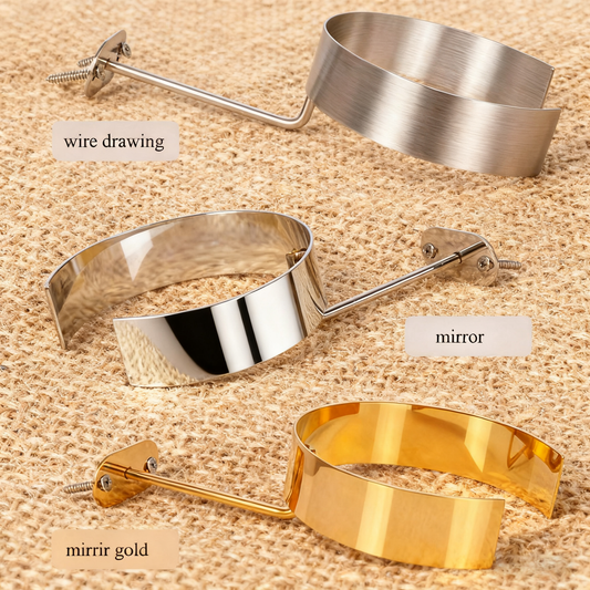 Stainless Steel Wall-Mounted Fashion Shirt Collar Display Stand - Gold/Silver/Rose Gold for Boutique Apparel & Shoes