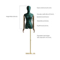 جليمت موديل عرض أزياء نسائي نصف جسم راقي بأذرع ذهبية، تمثال نصفي مطرز يدويًا، حامل عرض فستان زفاف وملابس