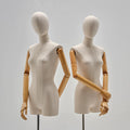 JELIMATE Female Mannequin: Elegant Wooden Head & Arms Display Model