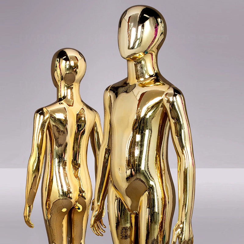 Jelimate Gold & Silver Full Body Kid Mannequin | Children Dress Form for Clothing Store Window Display