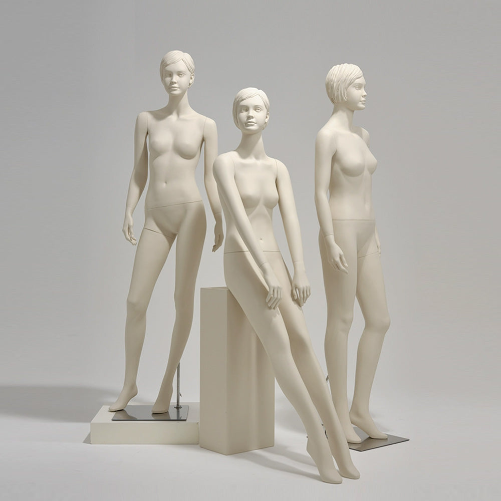 JELIMATE High Quality Fiberglass Female Male Full Body Mannequin,Luxury Window Display Dress Form Model,Clothing Shop Jewelry Clothing Display Model Props