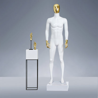 JELIMATE | Golden Electroplated Male Mannequin - Premium Fiberglass Full Body Display