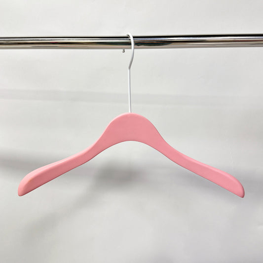 Luxury Pink Wooden Hanger with Non-Slip Clips