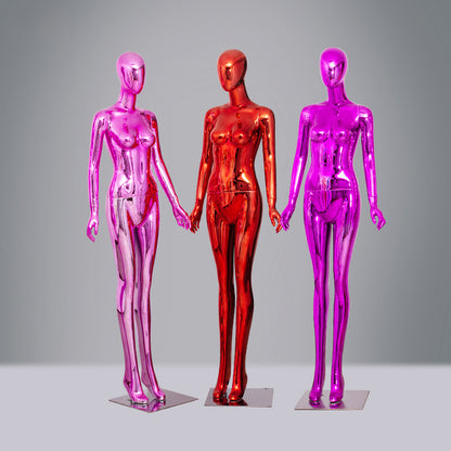 JELIMATE Luxury Electroplated Female Fiberglass Mannequin for Clothing Window Displays