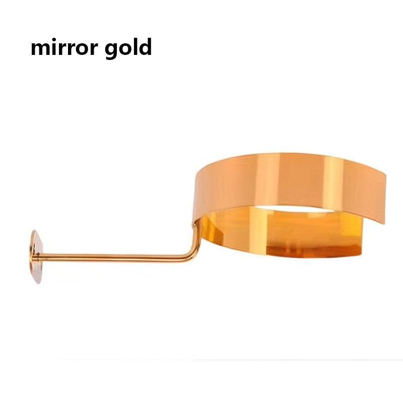Stainless Steel Wall-Mounted Fashion Shirt Collar Display Stand - Gold/Silver/Rose Gold for Boutique Apparel & Shoes