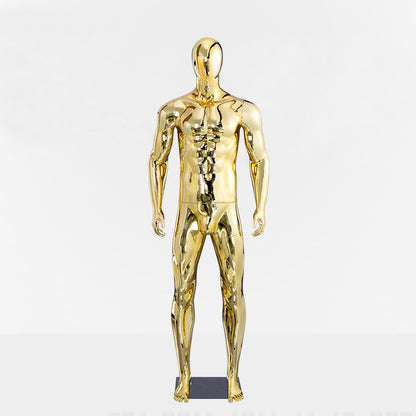 Maniquí masculino de cuerpo entero - Modelo deportivo musculoso galvanizado de 192 cm 