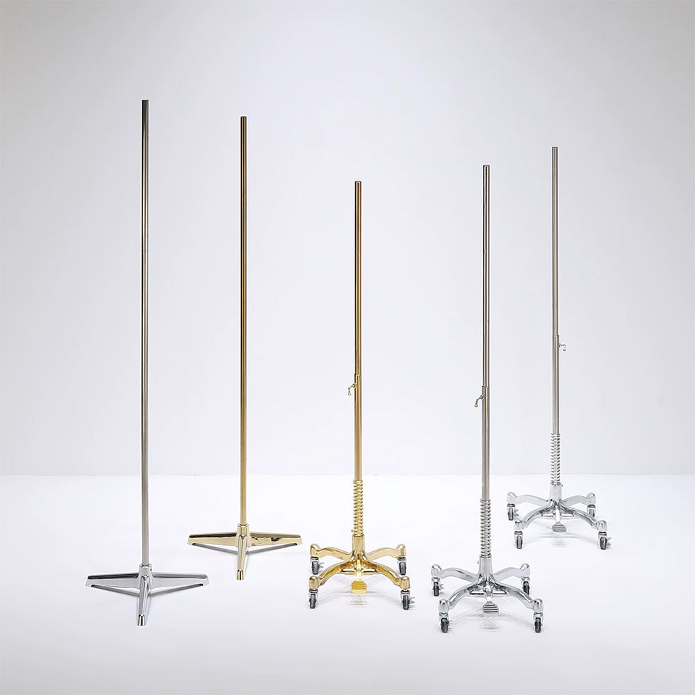 JELIMATE Half Body Mannequin Stand Base | Stainless Steel Retail Display Pole Stand