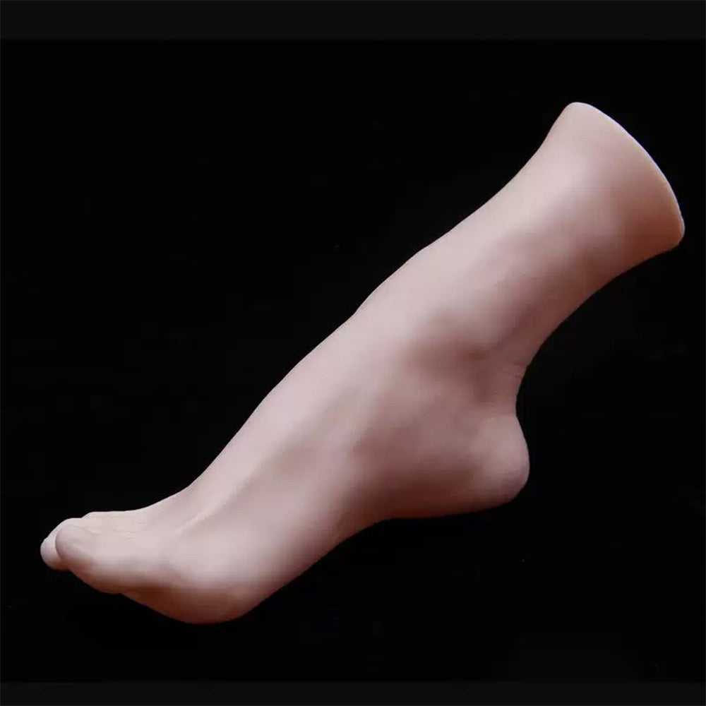 JELIMATE Realistic Female Soft Silicone Foot Mannequin for Shoes Socks Stockings Display