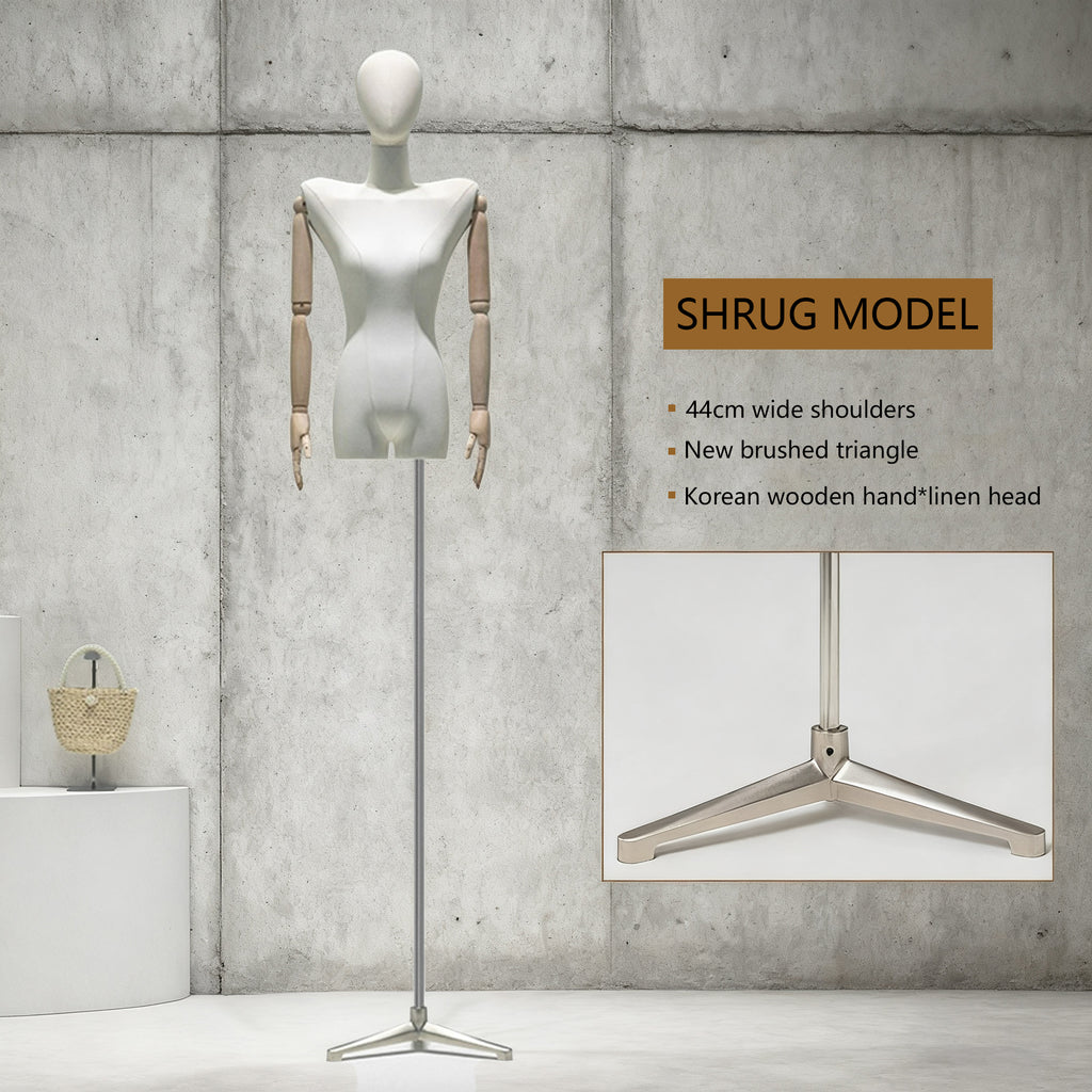 Korean-Style Shoulder-Padded Female Mannequin - Luxury Display for Clothing Boutiques & Retail Stores