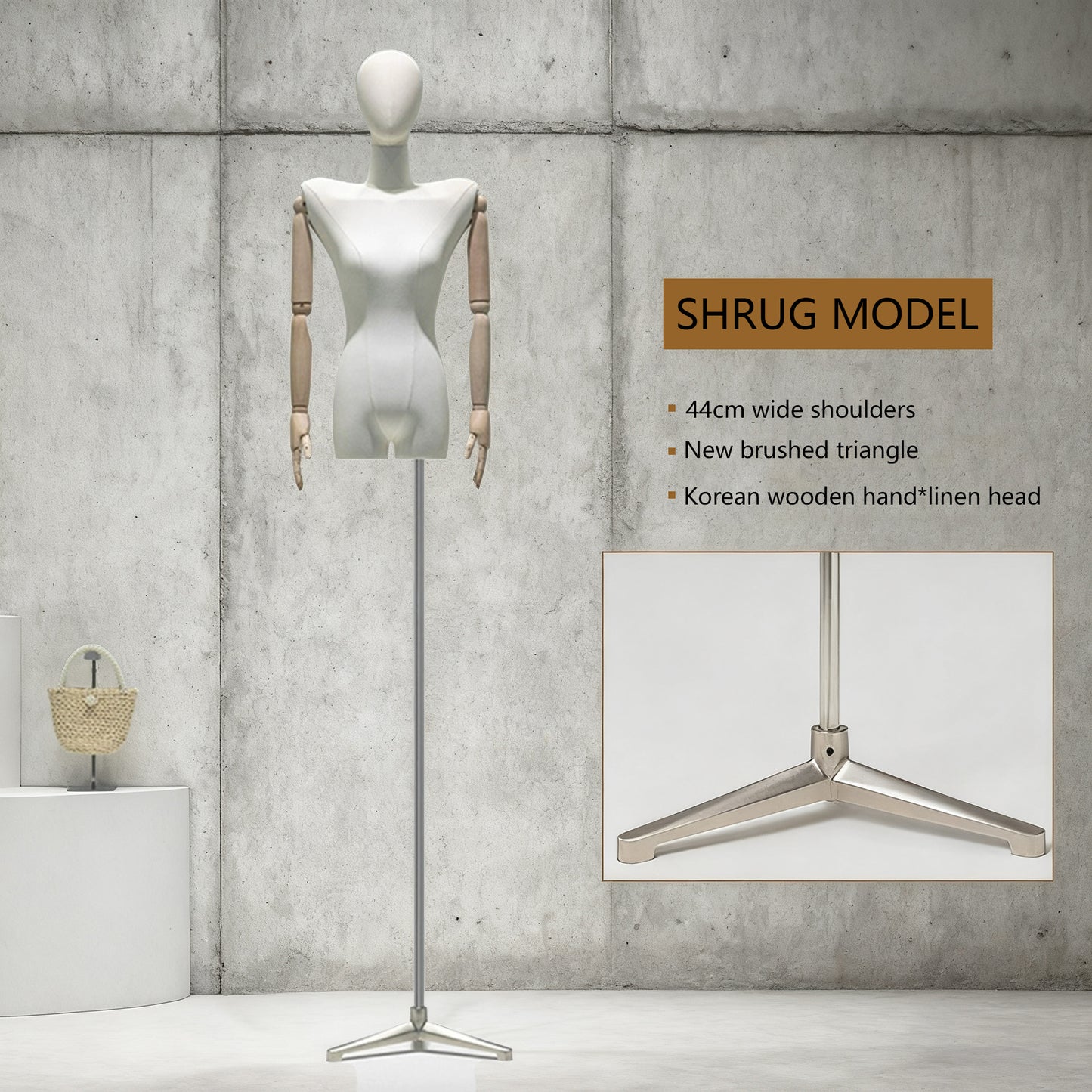 Korean-Style Shoulder-Padded Female Mannequin - Luxury Display for Clothing Boutiques & Retail Stores