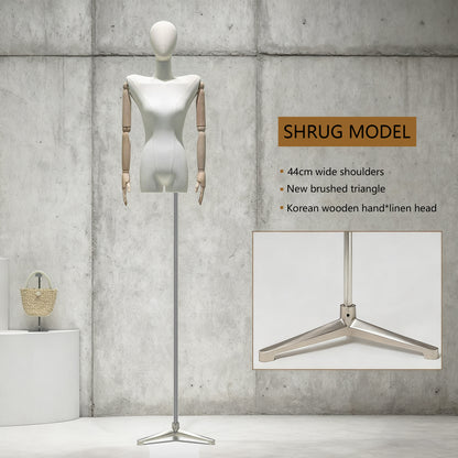 Korean-Style Shoulder-Padded Female Mannequin - Luxury Display for Clothing Boutiques & Retail Stores