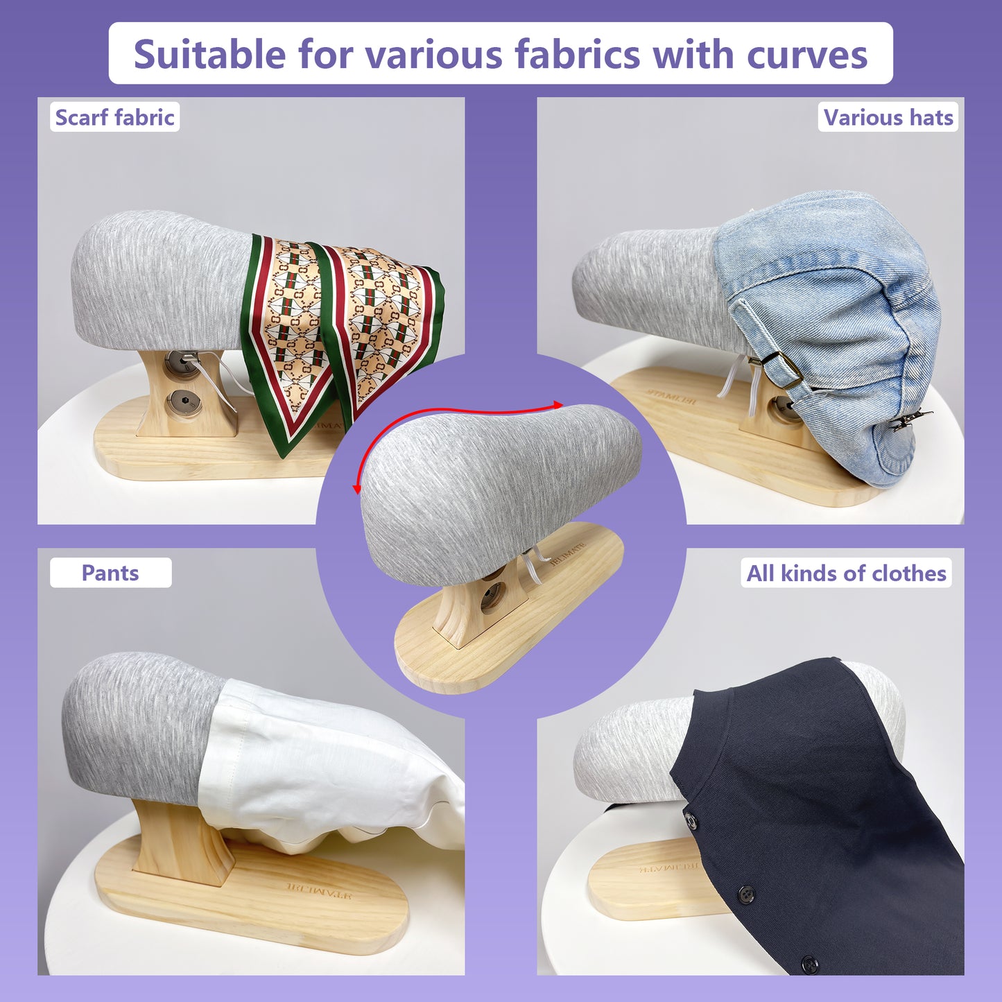 JELIMATE 2-in-1 Tailor's Bust & Sleeve Ironing Board – Professional Garment Shaping & Pressing Tool