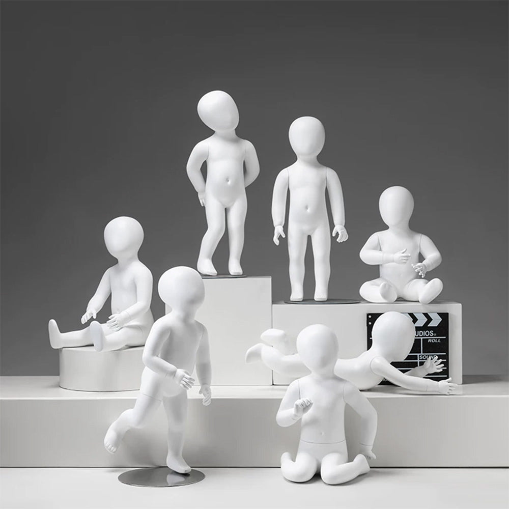 JELIMATE Baby & Toddler Mannequin Full Body Fiberglass | 11 Poses | Ages 6M-3Y