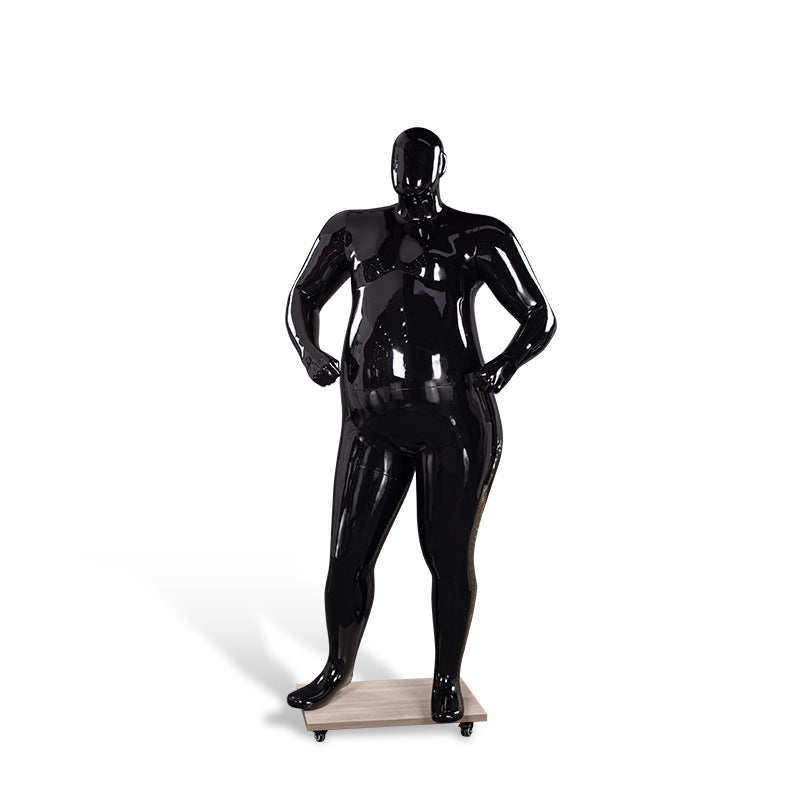 Plus Size Male Full Body Mannequin - European American Style for Large Size Clothing Display
