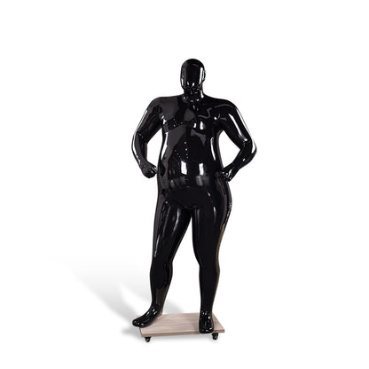 Plus Size Male Full Body Mannequin - European American Style for Large Size Clothing Display