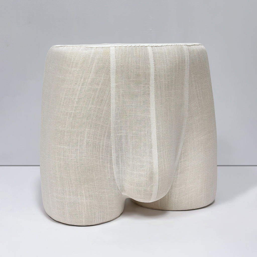 JELIMATE Male Underwear Display Mannequin Bottom – Fiberglass Butt Form with Linen Cover