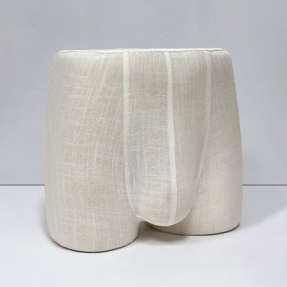JELIMATE Male Underwear Display Mannequin Bottom – Fiberglass Butt Form with Linen Cover
