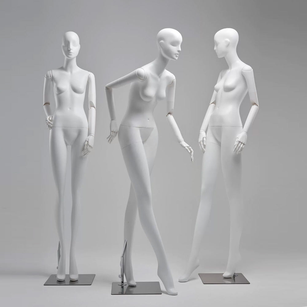 Luxury White Female Full Body abstract mannequins - Premium Fiberglass Display Model