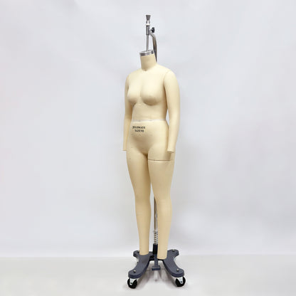 Plus Size Dress Form with Collapsible Shoulders - Professional Female Full Body Draping Mannequin