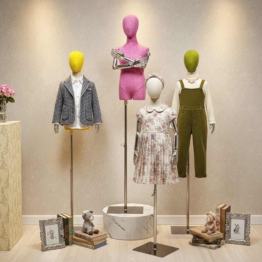 亚麻面料模特橱窗展示3