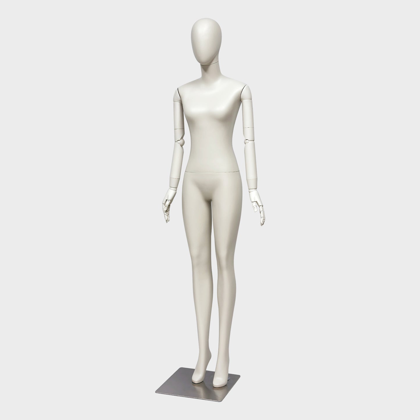 JELIMATE Full Body Female Mannequin Flexible Arms Fiberglass Window Display Dummy