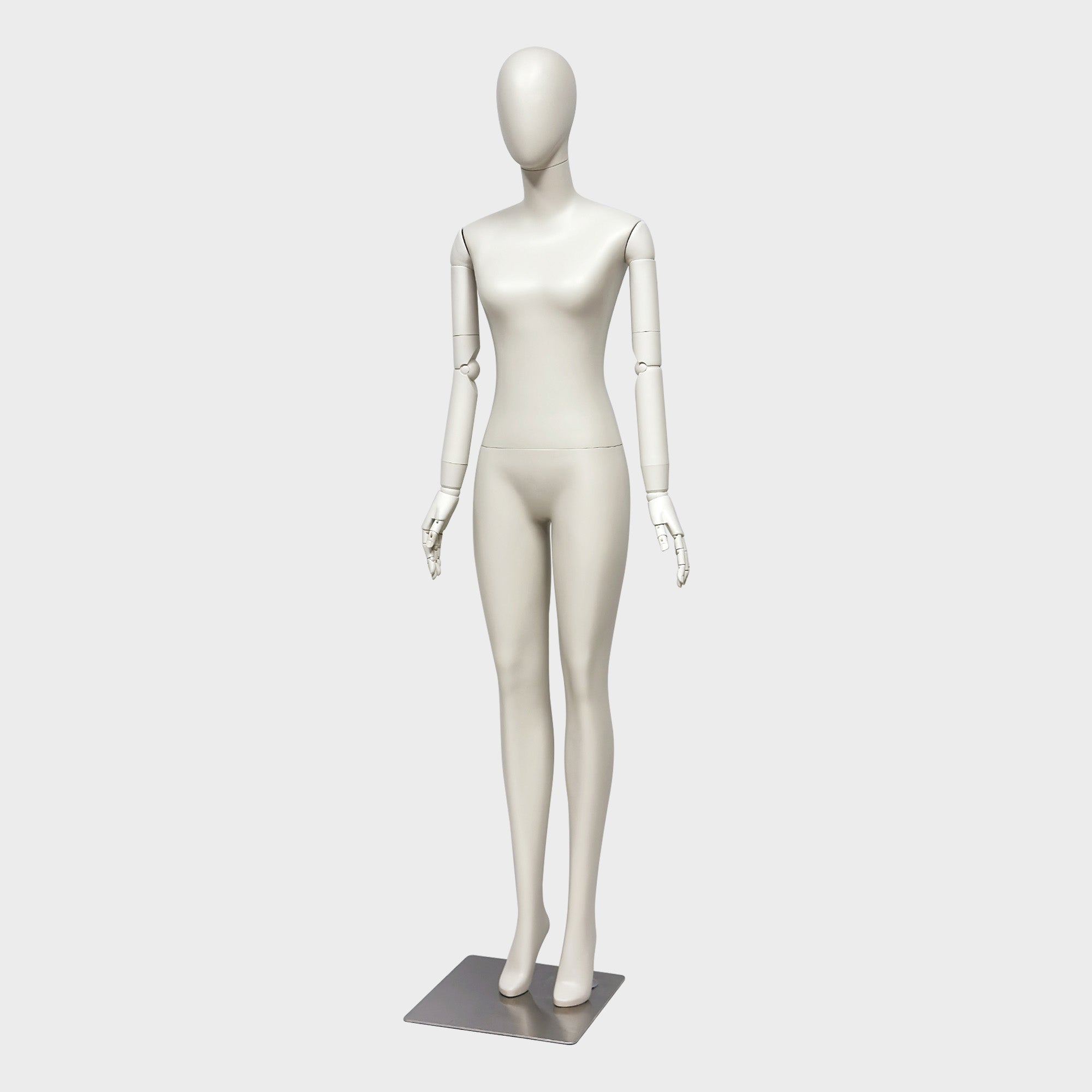 JELIMATE Full Body Female Mannequin Flexible Arms Fiberglass Window Display Dummy